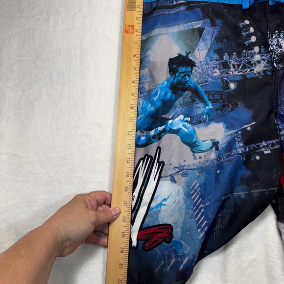 WWE Swim Trunks Mens Size XL Graphic John Cena Undertaker Wrestling - Picture 8 of 9